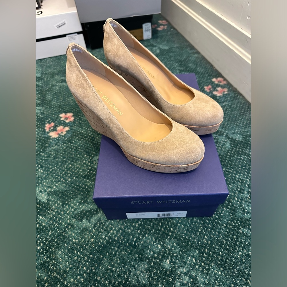 Stuart weitzman suede wedges